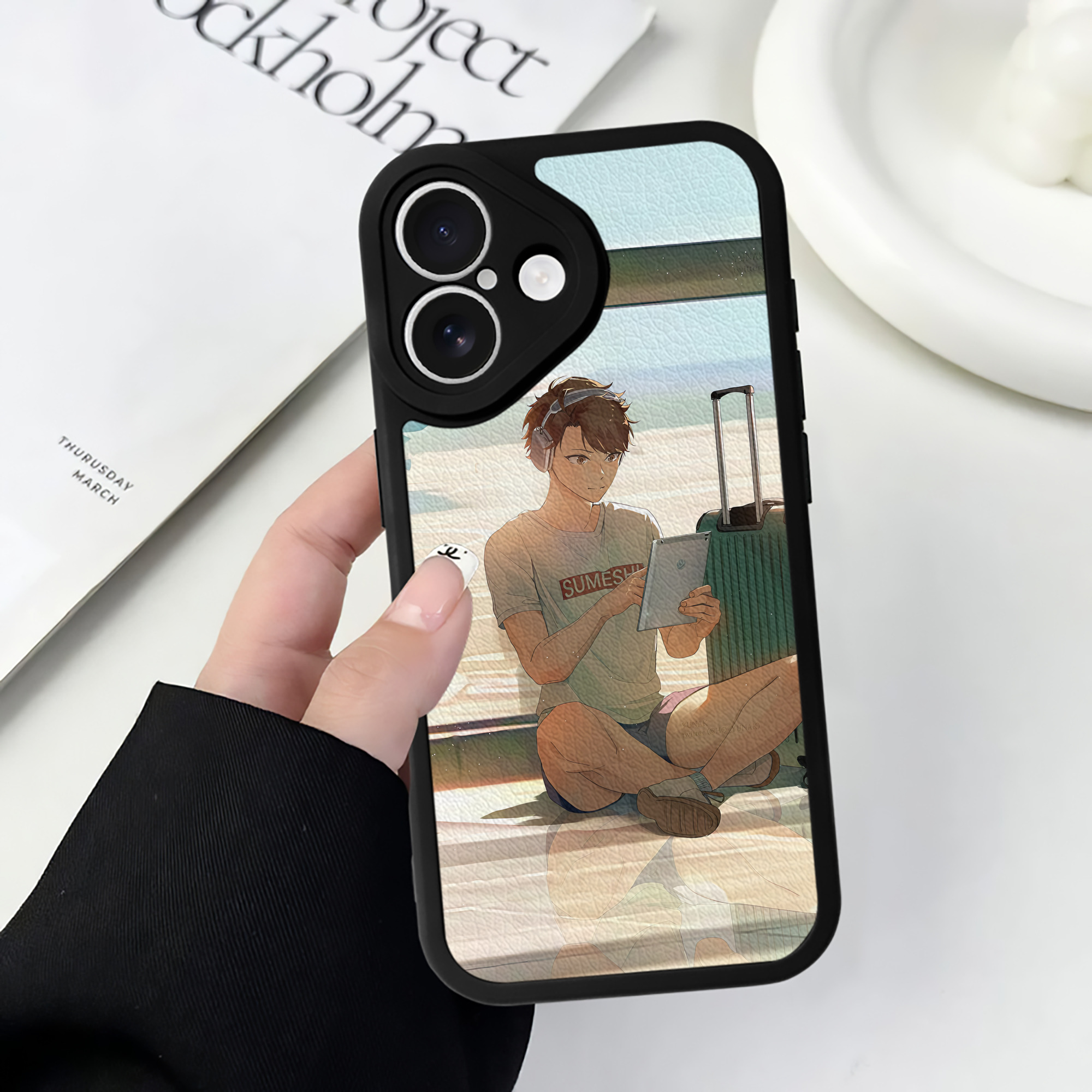（画像用） ハイキュー!! Haikyu!! 【iPhone 16シリーズ対応】シリコンスマホケース（レザー調） 材質：シリコン